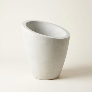 กระถางปูนทรงปากเฉียง 50×40 ซม. ปูนเปลือย POTS28
